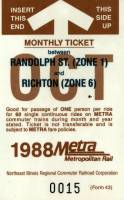 October 1988 monthly ticket