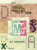 May 1989 monthly ticket