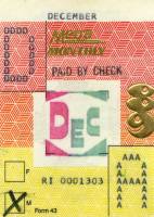 December 1989 monthly ticket