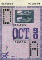 October 1990 monthly ticket
