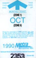 October 1990 monthly ticket