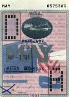 May 1991 monthly ticket