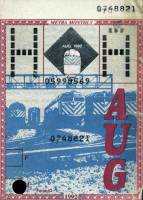 August 1992 monthly ticket