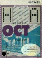 October 1992 monthly ticket