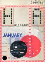 January 1993 monthly ticket