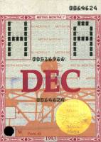 December 1993 monthly ticket