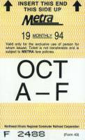 October 1994 monthly ticket