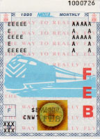 February 1995 monthly ticket