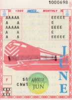 June 1995 monthly ticket