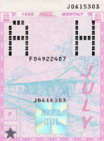 July 1995 monthly ticket