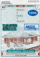 May 1996 monthly ticket