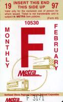 February 1997 monthly ticket