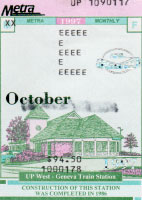 October 1997 monthly ticket