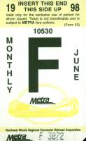 June 1998 monthly ticket