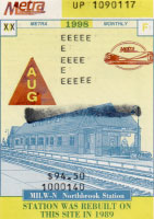 August 1998 monthly ticket