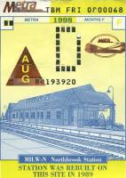 August 1998 monthly ticket