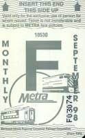 September 1998 monthly ticket