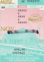 November 1998 monthly ticket