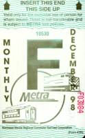 December 1998 monthly ticket