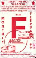 February 1999 monthly ticket