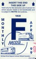 April 1999 monthly ticket
