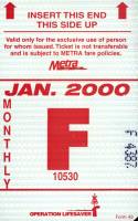 January 2000 monthly ticket
