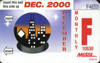 December 2000 monthly ticket