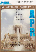April 2001 monthly ticket