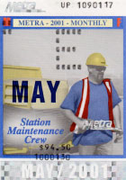 May 2001 monthly ticket