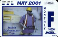 May 2001 monthly ticket