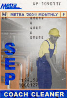 September 2001 monthly ticket