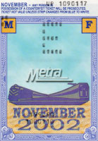 November 2002 monthly ticket