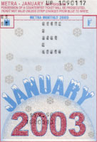January 2003 monthly ticket