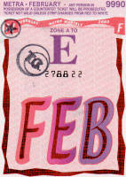 February 2003 monthly ticket