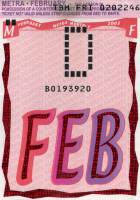 February 2003 monthly ticket