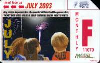 July 2003 monthly ticket