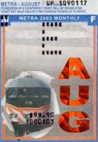 August 2003 monthly ticket
