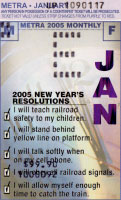 January 2005 monthly ticket