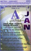 January 2005 monthly ticket