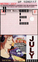 July 2009 monthly ticket