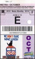 October 2010 monthly ticket