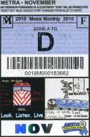 November 2010 monthly ticket