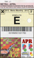 April 2012 monthly ticket