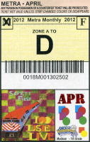 April 2012 monthly ticket