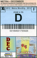 December 2012 monthly ticket