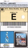 January 2013 monthly ticket