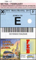 February 2013 monthly ticket