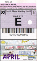 April 2013 monthly ticket