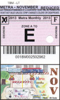 November 2013 monthly ticket