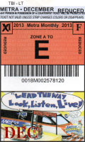 December 2013 monthly ticket
